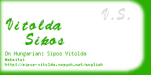 vitolda sipos business card